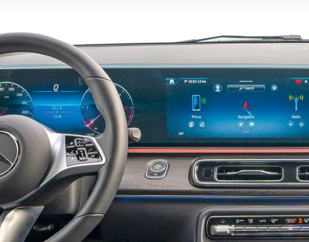 Защитное стекло Pixsel на приборную панель MERCEDES BENZ V-CLASS - 28.5“ 2024 - (гибридное глянец)