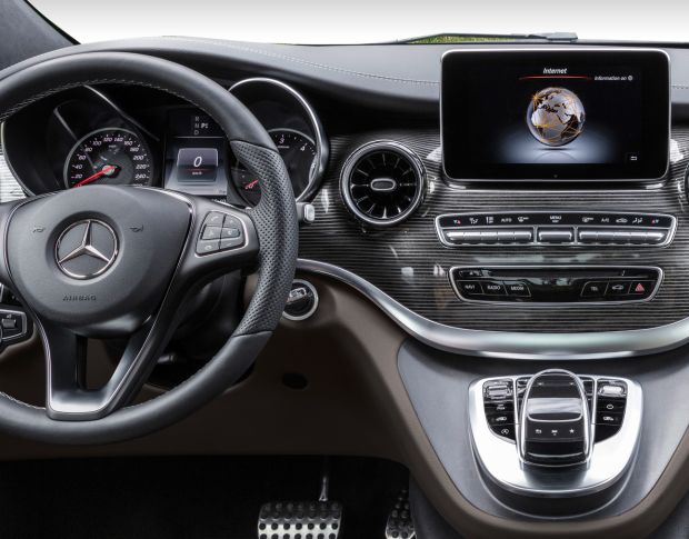 Захисне скло Pixsel на панель приладів MERCEDES BENZ V-CLASS - 5.5“ 2014 - 2023 (гібридне глянець)