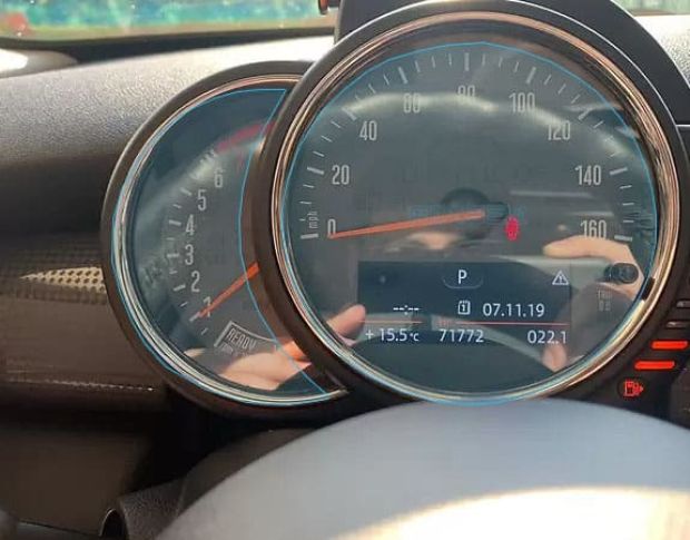 Защитное стекло Pixsel на приборную панель MINI COOPER - 7.6“ 2014 - 2019 (гибридное глянец)