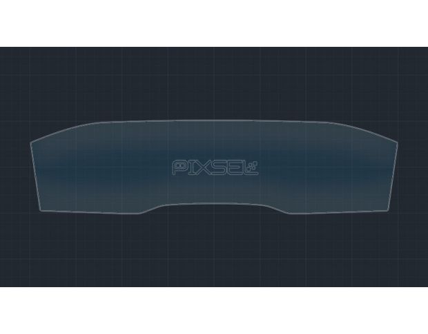 Защитное стекло Pixsel на приборную панель PEUGEOT 508 - 11.7“ 2018 - (гибридное мат)