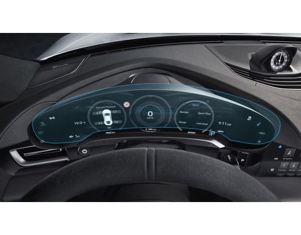 Защитное стекло Pixsel на приборную панель PORSCHE TAYCAN - 20.5“ 2020 - (гибридное мат)