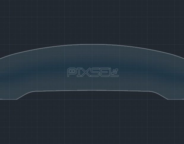Защитное стекло Pixsel на приборную панель PORSCHE TAYCAN - 20.5“ 2020 - (гибридное мат)