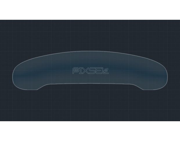 Защитное стекло Pixsel на приборную панель PORSCHE TAYCAN - 20.5“ 2020 - (гибридное мат)