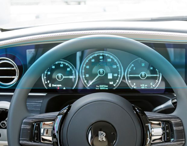 Защитное стекло Pixsel на приборную панель ROLLS ROYCE GHOST - 21.9“ 2021 - (гибридное глянец)
