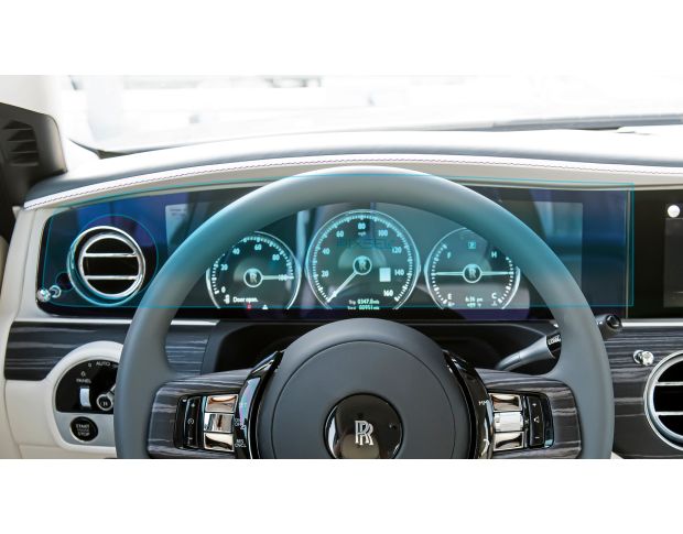 Защитное стекло Pixsel на приборную панель ROLLS ROYCE GHOST - 21.9“ 2021 - (гибридное глянец)
