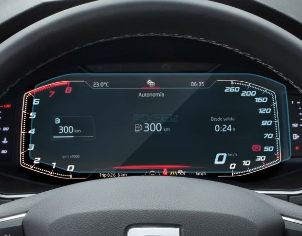Захисне скло Pixsel на панель приладів SEAT TARRACO - 9.9“ 2018 - (гібридне мат)