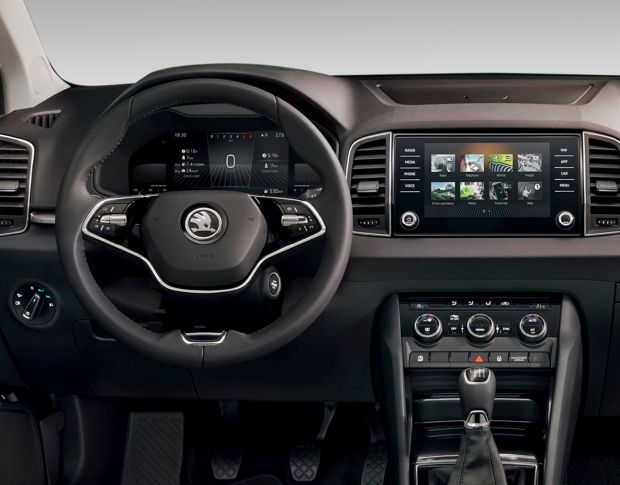 Защитное стекло Pixsel на приборную панель SKODA KAROQ - 12.6“ 2022 - (гибридное глянец)