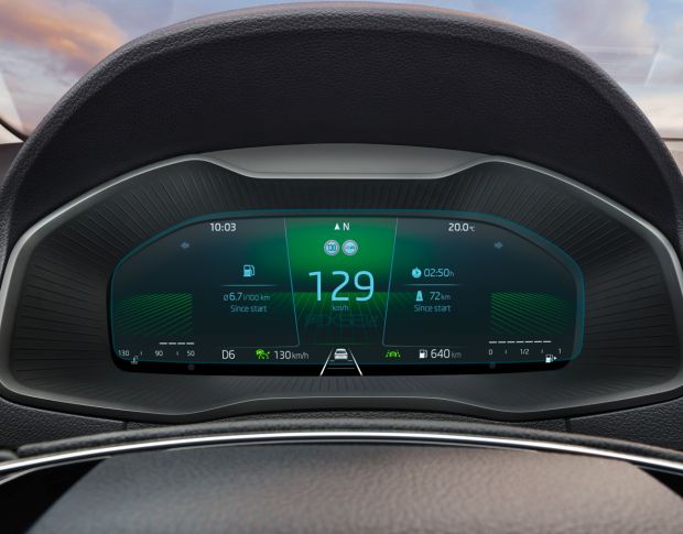 Захисне скло Pixsel на панель приладів SKODA KAROQ - 12.6“ 2022 - (гібридне мат)