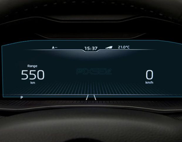 Захисне скло Pixsel на панель приладів SKODA OCTAVIA - 9.9“ 2017 - 2020 (гібридне глянець)