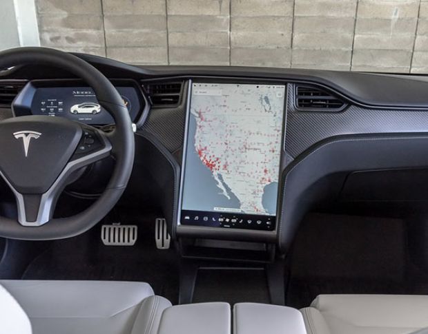 Защитное стекло Pixsel на приборную панель TESLA MODEL S - 11.8“ 2016 - (гибридное мат)