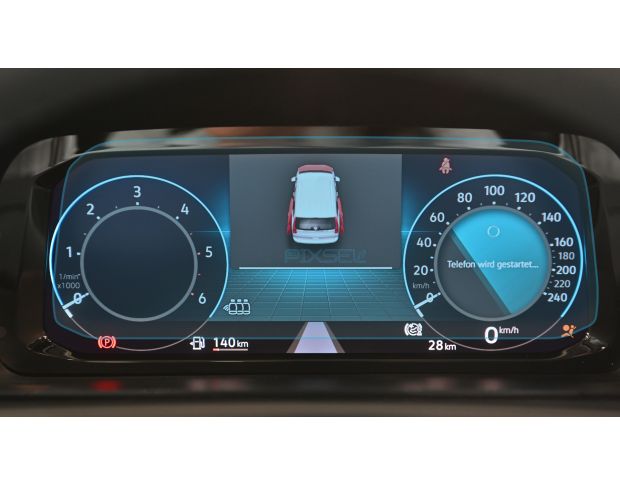 Захисне скло Pixsel на панель приладів VOLKSWAGEN CADDY - 10“ 2021 - (гібридне мат)