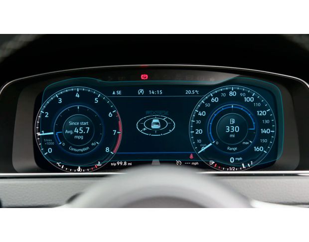 Защитное стекло Pixsel на приборную панель VOLKSWAGEN GOLF - 11.9“ 2017 - 2020 (гибридное мат)