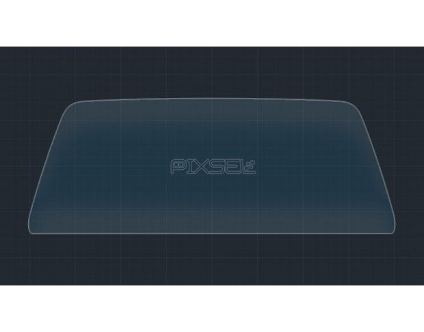 Захисне скло Pixsel на панель приладів VOLKSWAGEN ID.4 - 8.7“ 2020 - (гібридне глянець)