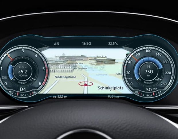 Захисне скло Pixsel на панель приладів VOLKSWAGEN PASSAT - 11.9“ 2019 - 2022 (гібридне глянець)