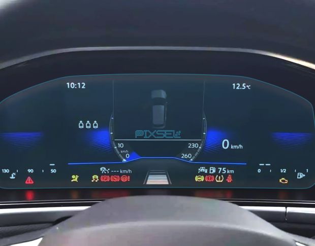 Захисне скло Pixsel на панель приладів VOLKSWAGEN T-ROC - 12.7“ 2023 - (гібридне глянець)