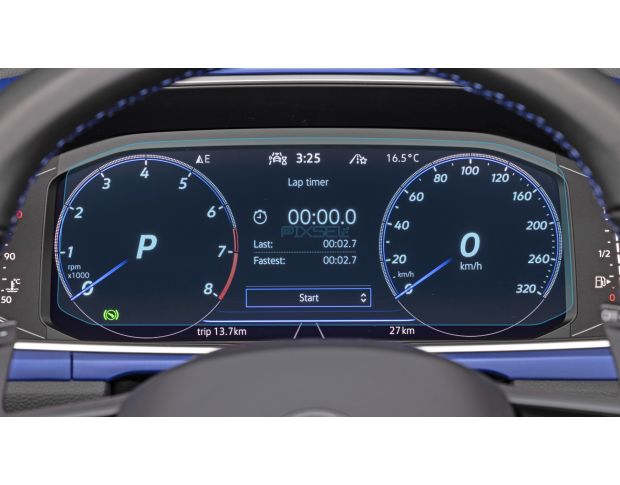 Захисне скло Pixsel на панель приладів VOLKSWAGEN T-ROC - 9.9“ 2021 - 2022 (гібридне глянець)