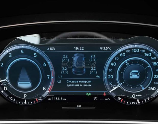 Защитное стекло Pixsel на приборную панель VOLKSWAGEN TIGUAN - 11.9“ 2017 - 2018 (гибридное мат)
