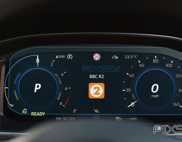 Захисне скло Pixsel на панель приладів VOLKSWAGEN TIGUAN - 9.9“ 2021 - 2023 (гібридне глянець)