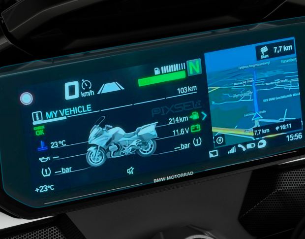 Захисне скло Pixsel на спідометр мотоцикла BMW K 1600 B 13“ (гібридне глянець)