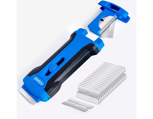 FOSHIO Scraper With Blades Storage - Cкребок пластиковий з контейнером для лез