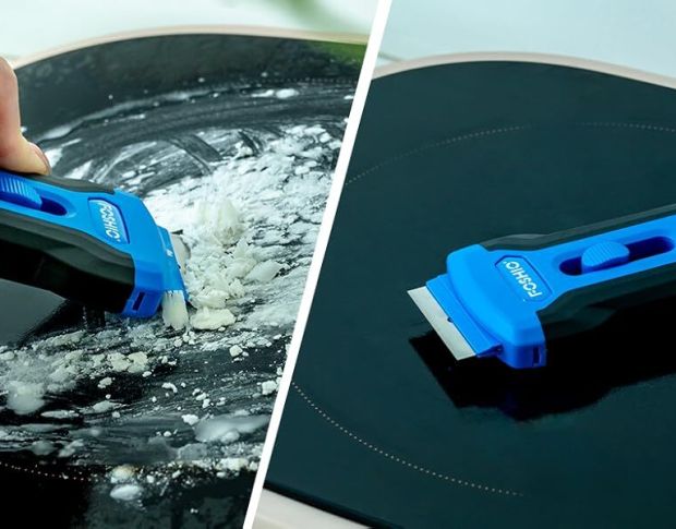 FOSHIO Scraper With Blades Storage - Cкребок пластиковий з контейнером для лез