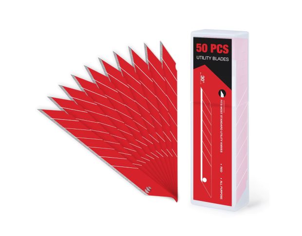 FOSHIO Carbon Steel 30° Red Blades - Сегментні леза (50 шт.)
