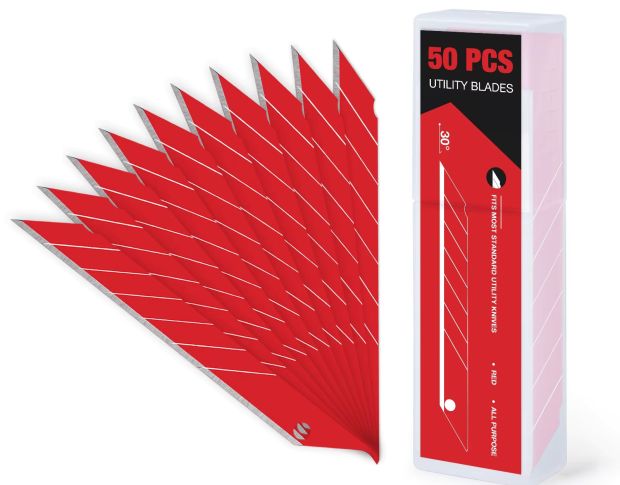 FOSHIO Carbon Steel 30° Red Blades - Сегментні леза (50 шт.)