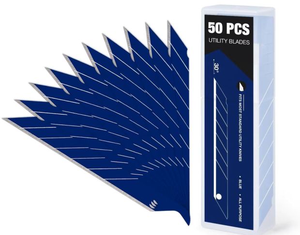 FOSHIO Carbon Steel 30° Blue Blades - Сегментні леза (50 шт.)