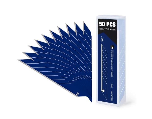 FOSHIO Carbon Steel 30° Blue Blades - Сегментні леза (50 шт.)