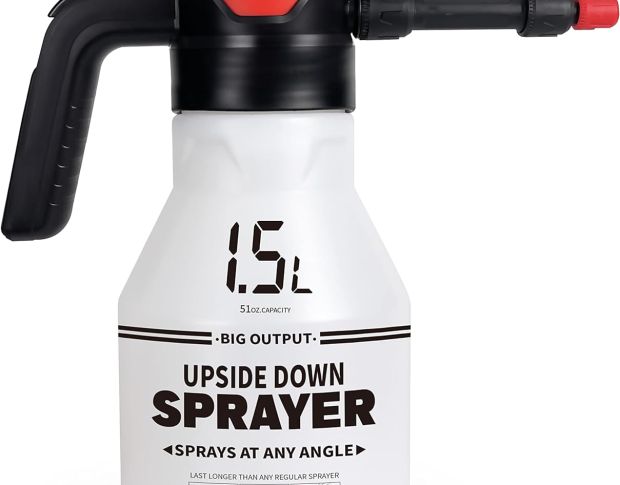 FOSHIO Upside-down Water Sprayer With Flat Bottom - Обприскувач з ручним нагнітанням, 1.5 L