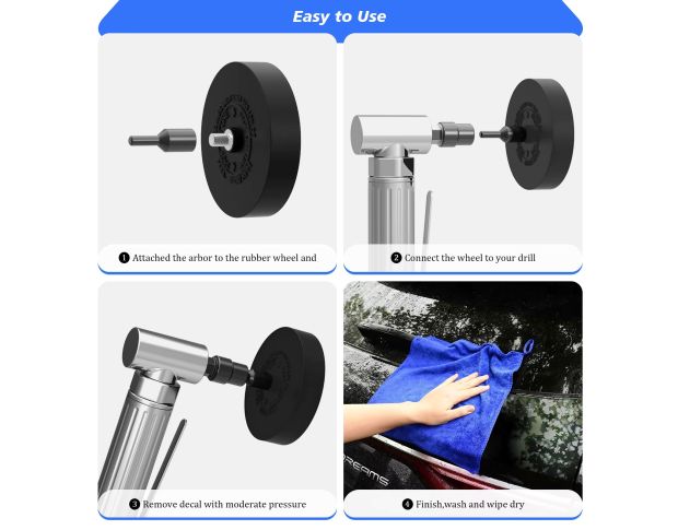 FOSHIO Decal And Sticker Remover Wheel - Диск для снятия двустороннего скотча и остатков клея 96 mm x 20 mm