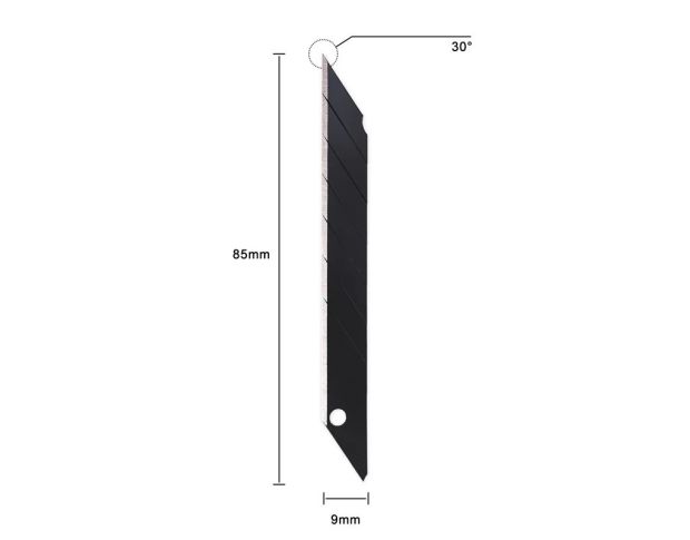 FOSHIO Carbon Steel 30° Black Blades - Сегментні леза (50 шт.)