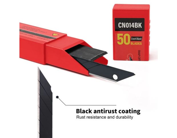 FOSHIO Carbon Steel 30° Black Blades - Сегментні леза (50 шт.)
