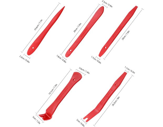 FOSHIO Trim Removal Tool Kit - Набор съемников для клипс, карт дверей, декоративных панелей (9 шт)
