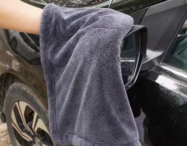 FOSHIO Microfiber Towel Black - Ткань для полировки микрофибра, 40 x 40 cm