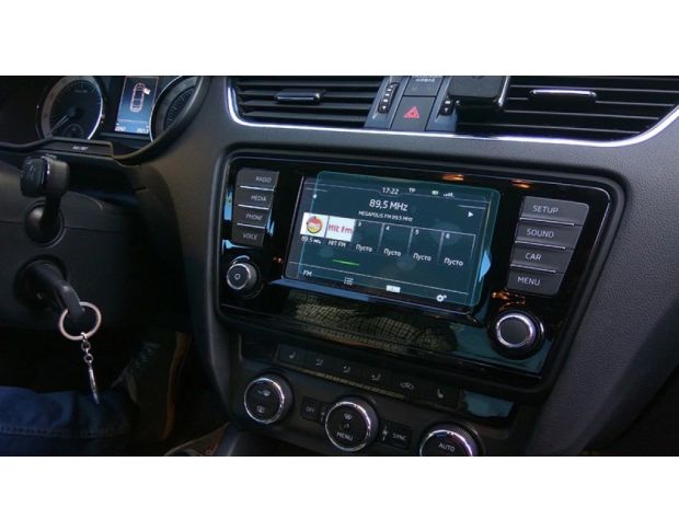 Защитное стекло Pixsel на монитор SKODA OCTAVIA 6.4“ 2013 - 2016 (гибридное глянец)