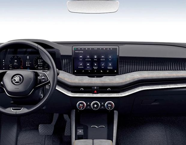 Защитное стекло Pixsel на монитор SKODA SUPERB 11.3“ 2024 - (гибридное мат)