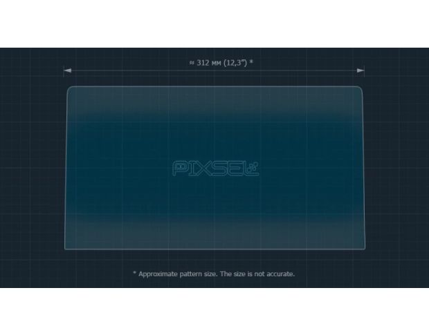 Захисне скло Pixsel на панель приладів VOLKSWAGEN GOLF 14“ 2024 - (гібридне мат)