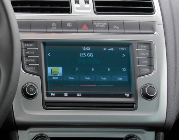 Захисне скло Pixsel на монітор VOLKSWAGEN POLO 6.5“ 2014 - 2017 (гібридне глянець)