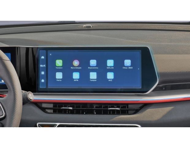 Защитное стекло Pixsel на монитор GEELY COOLRAY 14.5“ 2023 - (гибридное мат)