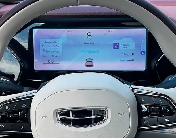 Защитное стекло Pixsel на приборную панель GEELY MONJARO 12.1“ 2023 - (гибридное мат)