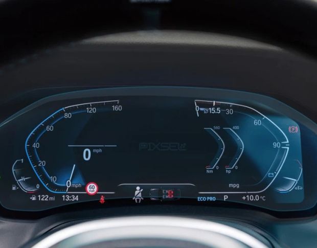 Захисне скло Pixsel на панель приладів BMW 2 / M2 14“ 2021 - 2022 (G42, F87, F44) (гібридне глянець)