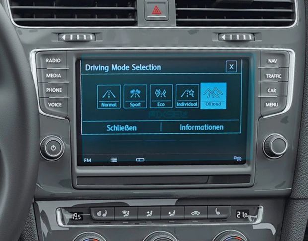 Захисне скло Pixsel на монітор VOLKSWAGEN GOLF 8“ 2013 - 2017 (гібридне глянець)