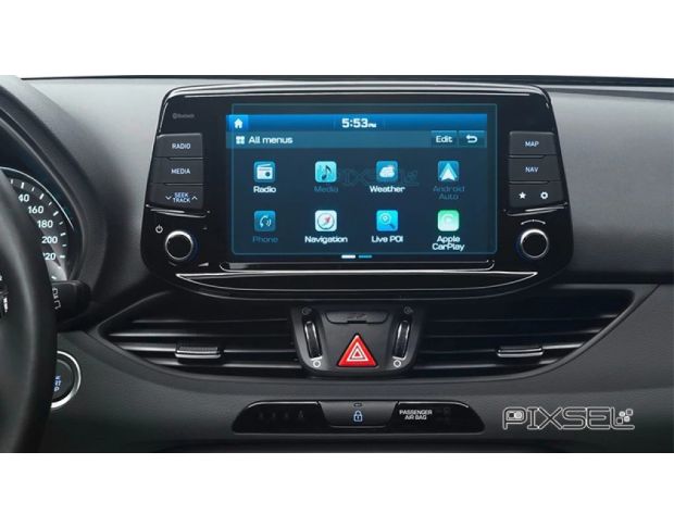 Захисне скло Pixsel на монітор HYUNDAI i30 7.9“ 2020 - (гібридне мат)