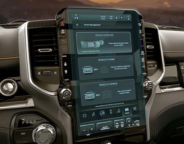 Защитное стекло Pixsel на монитор DODGE RAM 1500 15.4“ 2024 - (гибридное глянец)
