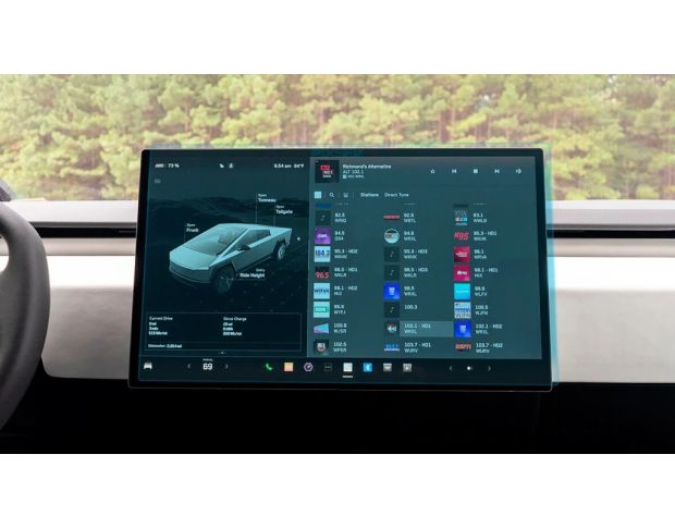 Захисне скло Pixsel на монітор TESLA CYBERTRUCK 19.3“ 2024 - (гібридне глянець)