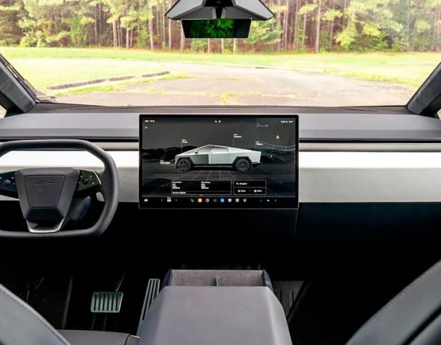 Защитное стекло Pixsel для заднего монитора TESLA CYBERTRUCK 10.2“ 2024 - (гибридное глянец)