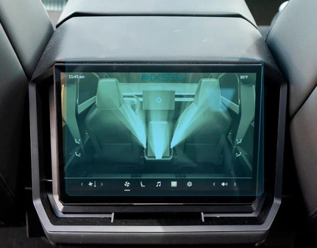 Защитное стекло Pixsel для заднего монитора TESLA CYBERTRUCK 10.2“ 2024 - (гибридное глянец)