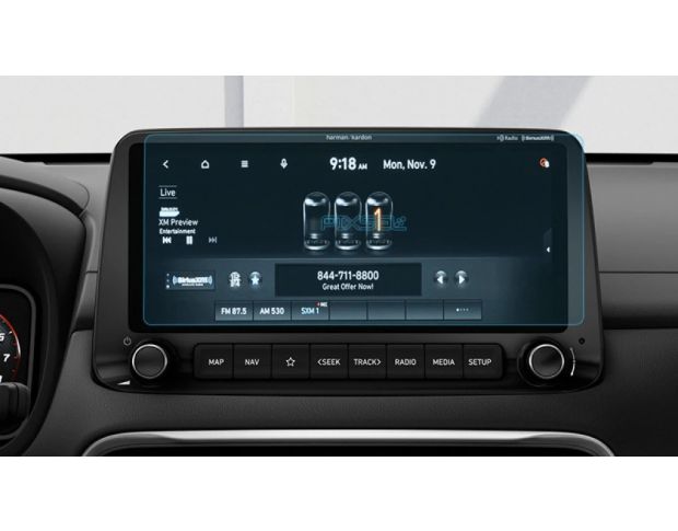 Защитное стекло Pixsel на монитор HYUNDAI KONA HYBRID 11.2“ 2020 - 2023 (гибридное глянец)
