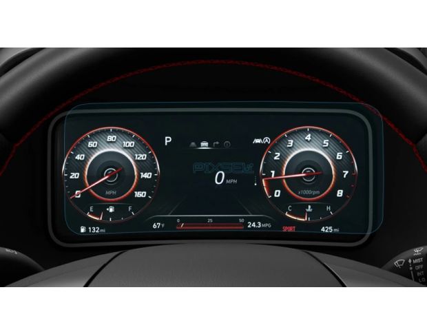 Защитное стекло Pixsel на приборную панель HYUNDAI KONA HYBRID 10.7“ 2020 - 2023 (гибридное мат)